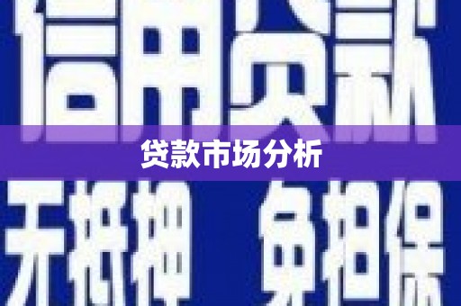 斗南贷款市场分析