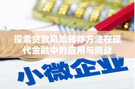 斗南探索贷款风险转移方法在现代金融中的应用与挑战