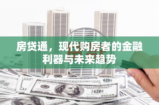 斗南房贷通，现代购房者的金融利器与未来趋势