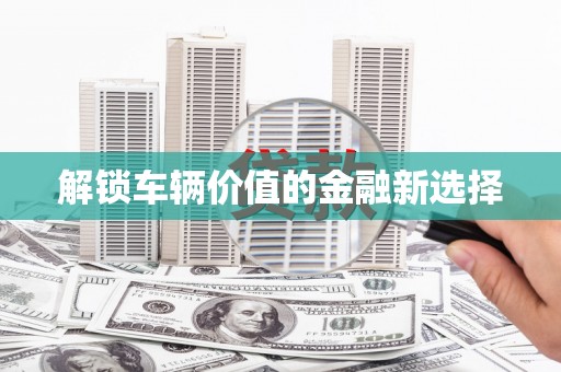 斗南解锁车辆价值的金融新选择