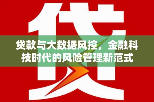 斗南贷款与大数据风控，金融科技时代的风险管理新范式