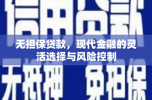 斗南无担保贷款，现代金融的灵活选择与风险控制