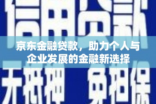 斗南京东金融贷款，助力个人与企业发展的金融新选择
