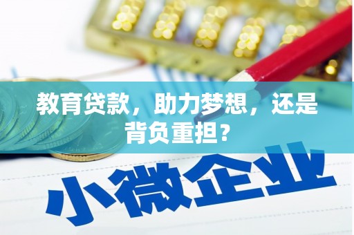 斗南教育贷款，助力梦想，还是背负重担？