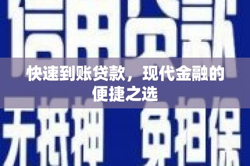 斗南快速到账贷款，现代金融的便捷之选