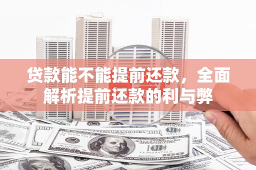 斗南贷款能不能提前还款，全面解析提前还款的利与弊
