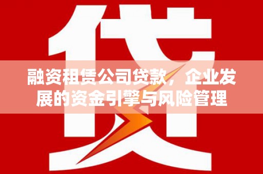 斗南融资租赁公司贷款，企业发展的资金引擎与风险管理