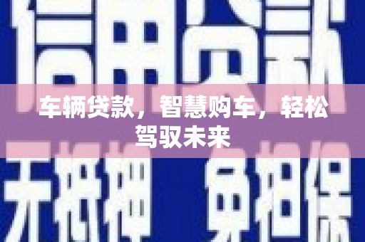斗南车辆贷款，智慧购车，轻松驾驭未来