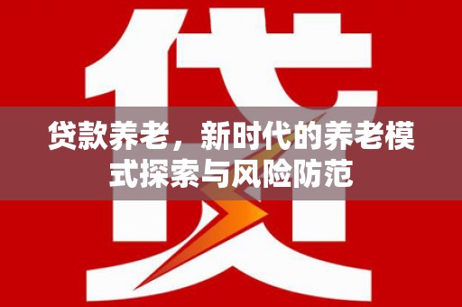 斗南贷款养老，新时代的养老模式探索与风险防范